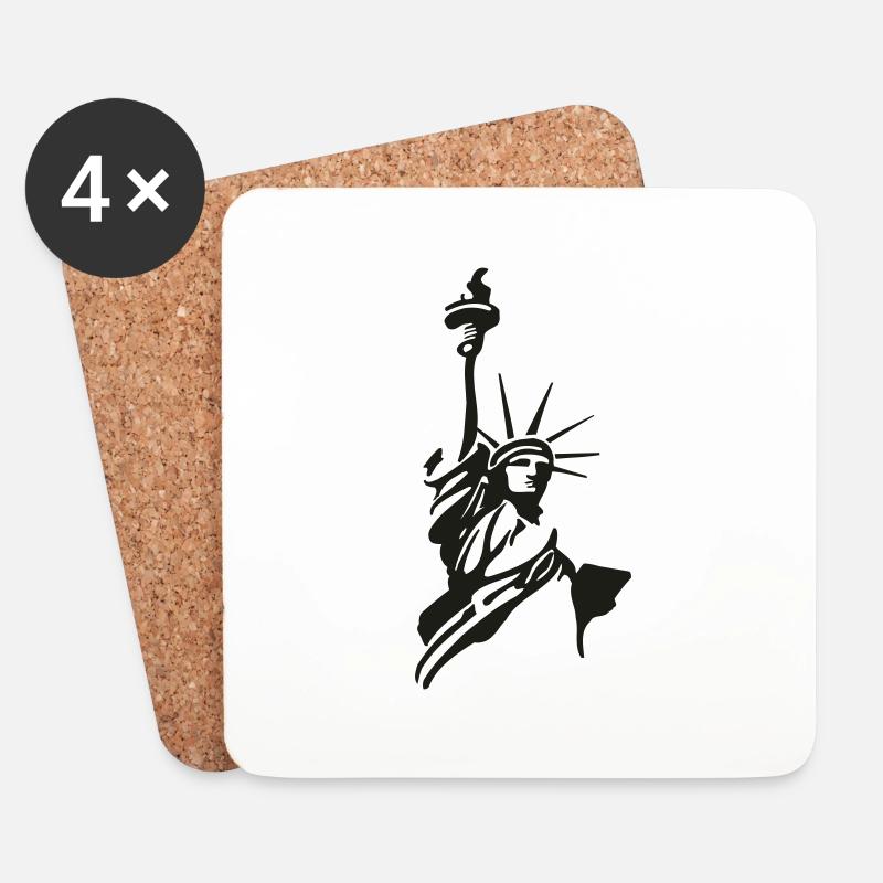 Liberty - Untersetzer (4er-Set) - Weiß