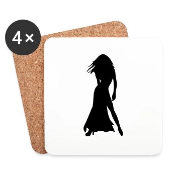 Hot Sexy Girl - Coasters (set of 4) - white - Front