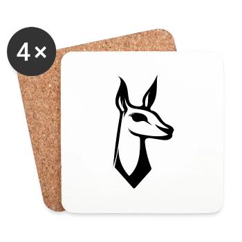 Süsses Lama Logo Style - Untersetzer (4er-Set) - Weiß - Vorne
