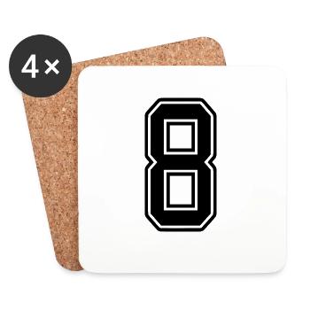 8 - Untersetzer (4er-Set) - Weiß - Vorne