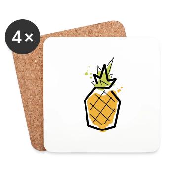 Pineapple - Coasters (set of 4) - white - Front