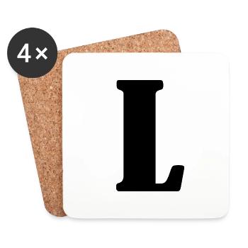L - Coasters (set of 4) - white - Front