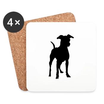 pinscher - Coasters (set of 4) - white - Front
