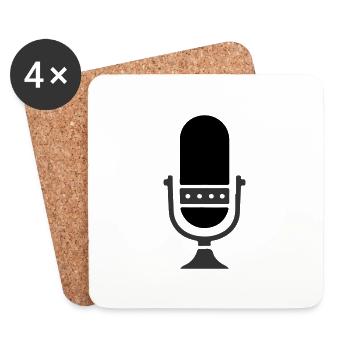 Microphone Podcast - Coasters (set of 4) - white - Front