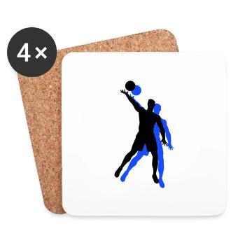 Volleyball Spieler Symbol - Untersetzer (4er-Set) - Weiß - Vorne
