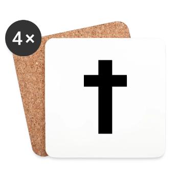 Cross Domains - Untersetzer (4er-Set) - Weiß - Vorne