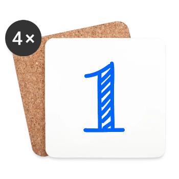 1 JAHR. 1. GEBURTSTAG. GEBURTSTAG 1 JAHR. 1 - Untersetzer (4er-Set) - Weiß - Vorne