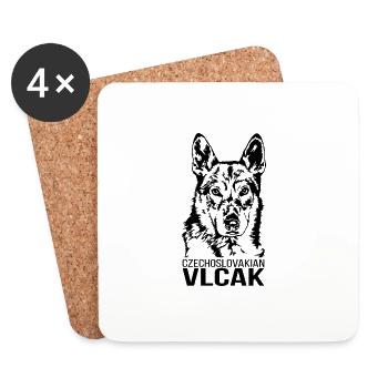 Czechoslovakian Vlcak Portrait Hunde Wilsigns - Untersetzer (4er-Set) - Weiß - Vorne