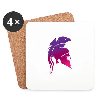 Sparta Design, violett - Untersetzer (4er-Set) - Weiß - Vorne