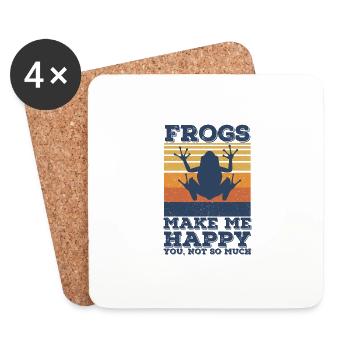 Frosch - Untersetzer (4er-Set) - Weiß - Vorne