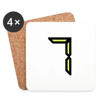 7. BIRTHDAY. HAPPY BIRTHDAY - Coasters (set of 4) - white - Front