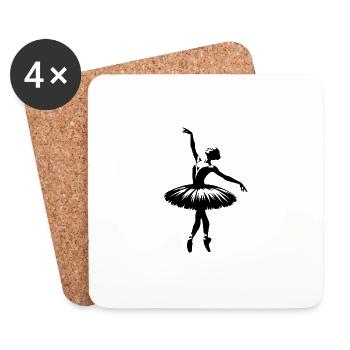 Ballerine classique Magie de la danse Mouvement - Dessous de verre (lot de 4) - blanc - Devant