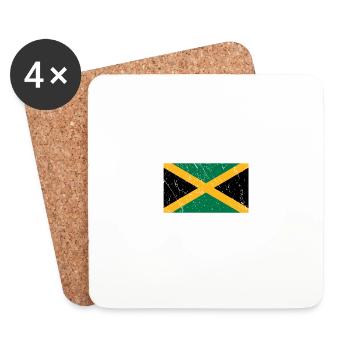 Half-Jamaican is better than no national flag - Coasters (set of 4) - white - Front