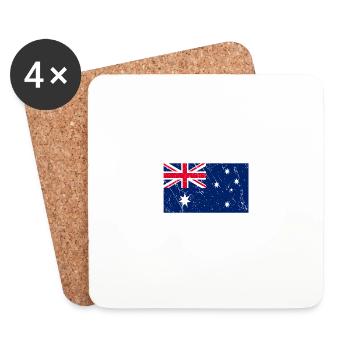 La moitié de l’Australien vaut mieux que rien National - Dessous de verre (lot de 4) - blanc - Devant