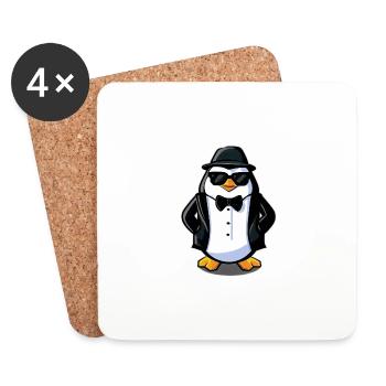 Le Pingouin - Dessous de verre (lot de 4) - blanc - Devant