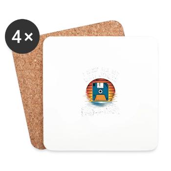 I Keep All My Dad Jokes In A Dad-A-Base Fathers - Coasters (set of 4) - white - Front