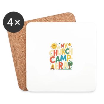 In My Church Camp Era VBS, Bible Camp Fun - Coasters (set of 4) - white - Front