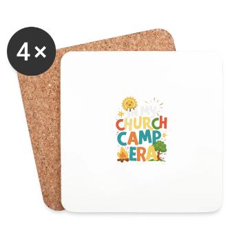 In My Church Camp Era VBS, Bible Camp Fun - Coasters (set of 4) - white - Front