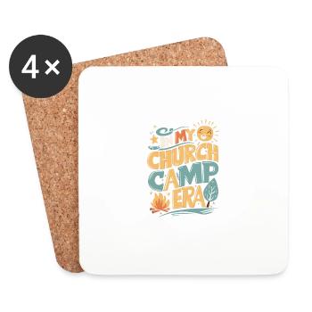 In My Church Camp Era VBS, Bible Camp Fun - Coasters (set of 4) - white - Front