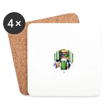 Rendre la Saint-Patrick à la fête de New York - Dessous de verre (lot de 4) - blanc - Devant