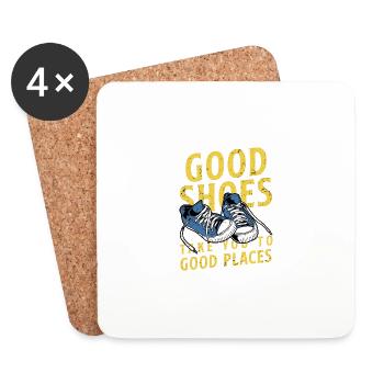 gute Schuhe - Untersetzer (4er-Set) - Weiß - Vorne