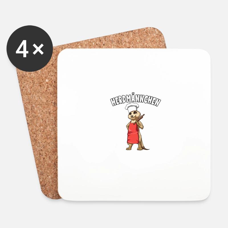 Herdmännchen für einen Koch Köchin - Untersetzer (4er-Set) - Weiß
