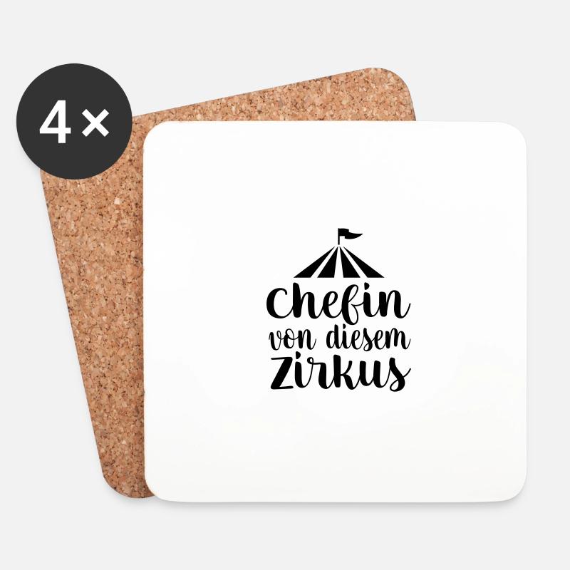 Chefin - Untersetzer (4er-Set) - Weiß