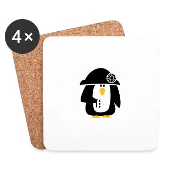 Penguin Bonaparte / Napoleon Penguin (2c) - Coasters (set of 4) - white - Front