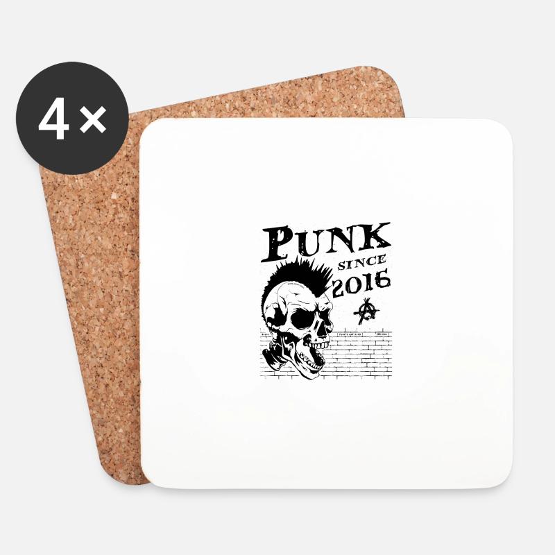 8 Jahre alt und immer noch Punk, Punks nicht tot, Punk - Untersetzer (4er-Set) - Weiß