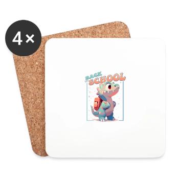 I'm Ready To Crush Cute Dinosaur Back To School - Coasters (set of 4) - white - Front