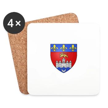 Blason Bordeaux - Dessous de verre (lot de 4) - blanc - Devant