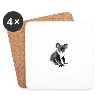 Koala - Coasters (set of 4) - white - Front