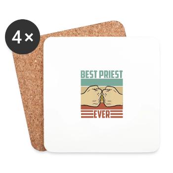 Best priest ever - Coasters (set of 4) - white - Front