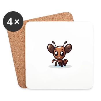 Ants insect - Coasters (set of 4) - white - Front
