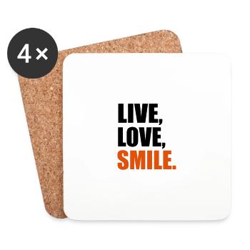 Smile - Coasters (set of 4) - white - Front