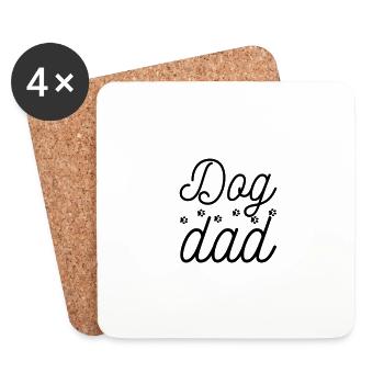 Hund Papa - Untersetzer (4er-Set) - Weiß - Vorne