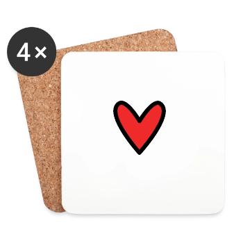 15. 15 ANS. 15e ANNIVERSAIRE. ANNIVERSAIRE 15 ANS. - Dessous de verre (lot de 4) - blanc - Devant