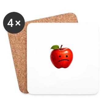 Fruit policy - Apple - Coasters (set of 4) - white - Front