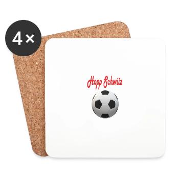 Conception du football suisse - Dessous de verre (lot de 4) - blanc - Devant