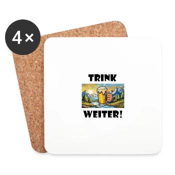 Drink again! - Coasters (set of 4) - white - Front