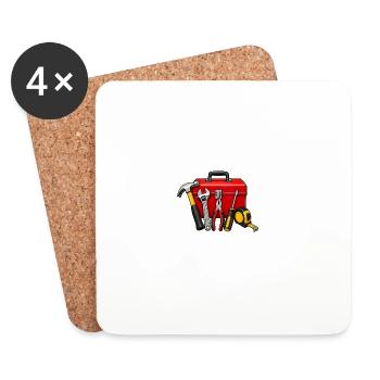 Ensemble d’outils DIY Heroes - Dessous de verre (lot de 4) - blanc - Devant