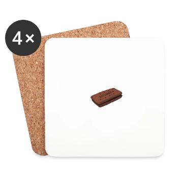 The Bourbon Biscuit. - Coasters (set of 4) - white - Front