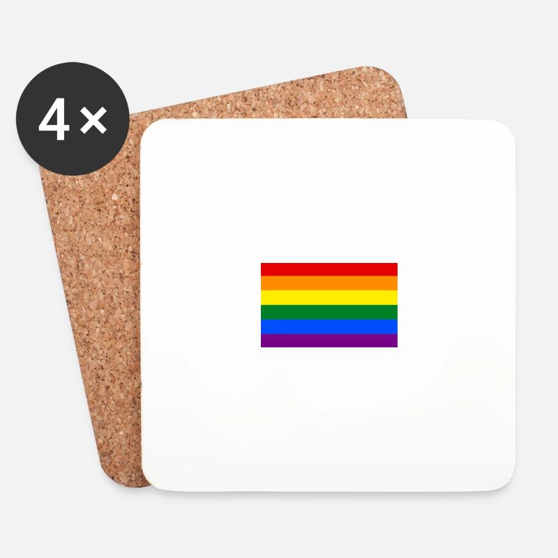 LGBT-logo - Untersetzer (4er-Set) - Weiß