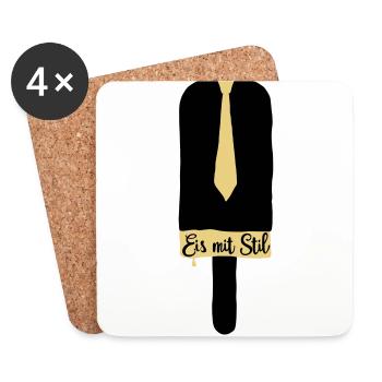 Eis mit Stil - Untersetzer (4er-Set) - Weiß - Vorne