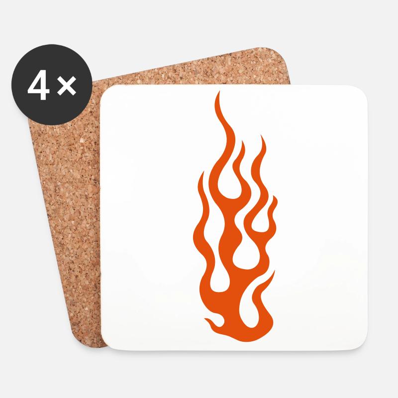 flames 3 - Coasters (set of 4) - white