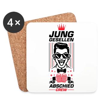 Junggesellen Abschied Crew - Untersetzer (4er-Set) - Weiß - Vorne