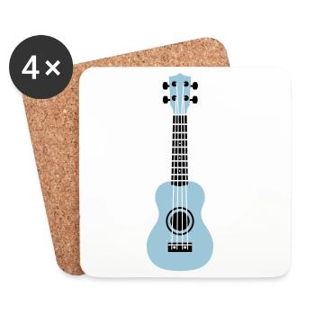 ukulele - Coasters (set of 4) - white - Front