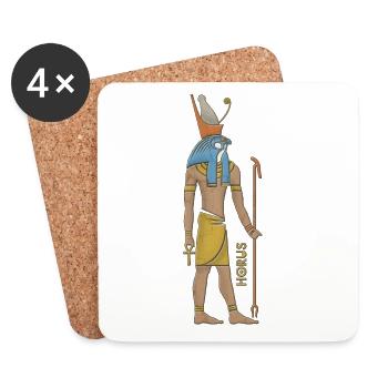 Horus Egyptian God Warrior - Coasters (set of 4) - white - Front
