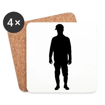 Construction Site Superintendent – Ground - Coasters (set of 4) - white - Front