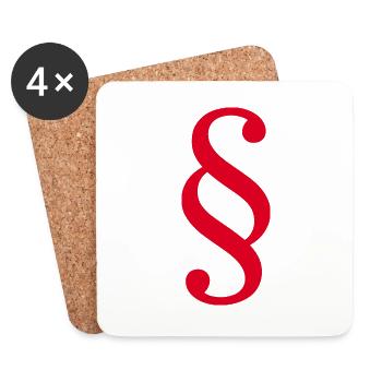 Law Lawyer Paragraph Lawyer Court Law - Coasters (set of 4) - white - Front
